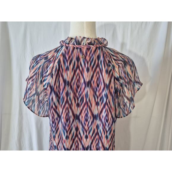 Marie Oliver Womens Purple Pink Ikat Shift Dress Medium - Picture 7 of 9